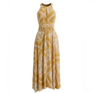 jAASE Dress Yellow and White Floral Skirt